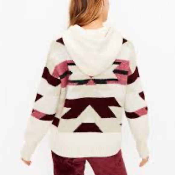 Lou & Grey Slopeside Hoodie sweater geo print chunky pullover Sz XL - Picture 2 of 9